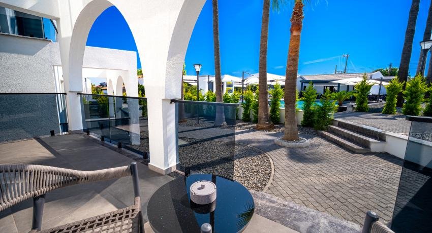 Comfort Double Room with Sofa Bed, Private Terrace, Pool & Mountain View