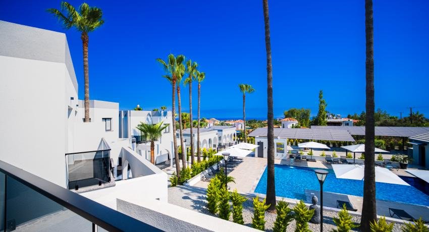 Classic First Floor Double Room with Private Balcony & Pool View
