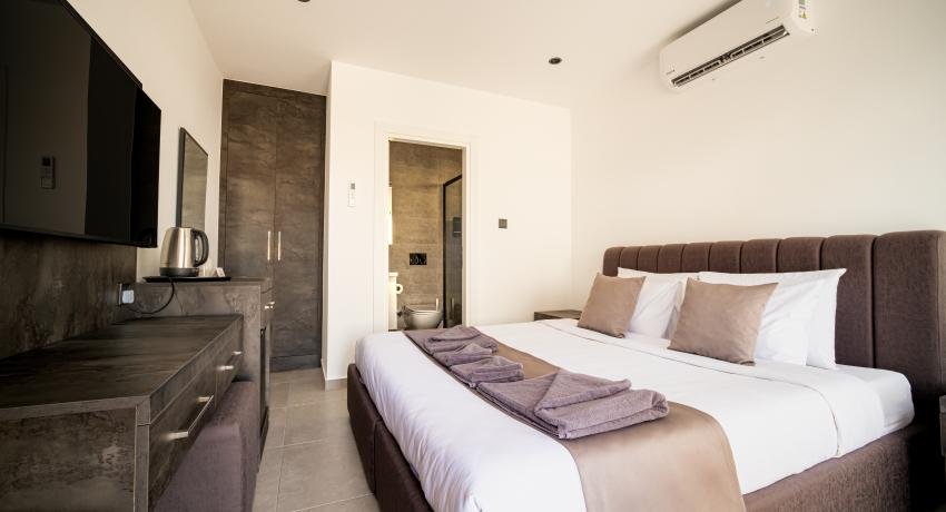 Classic Ground Floor Double Room with Private Terrace & Pool View