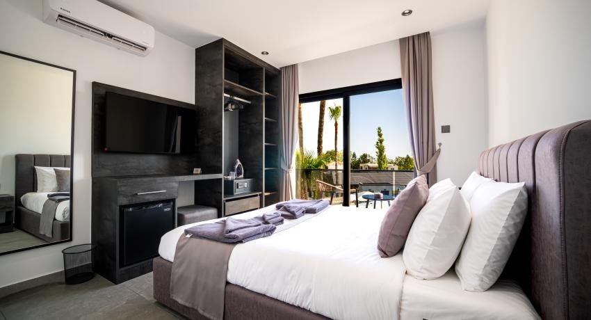 Classic First Floor Double Room with Private Balcony & Pool View