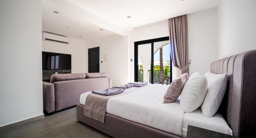 Comfort Double Room with Sofa Bed, Private Terrace, Pool & Mountain View