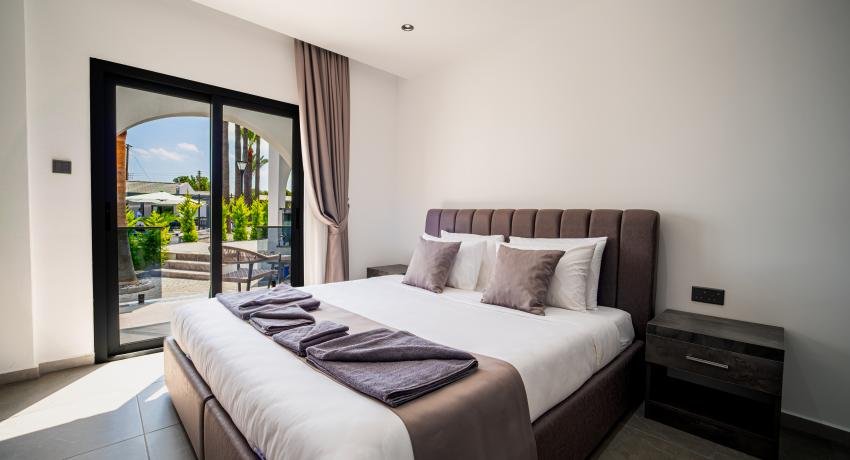 Comfort Double Room with Sofa Bed, Private Terrace, Pool & Mountain View